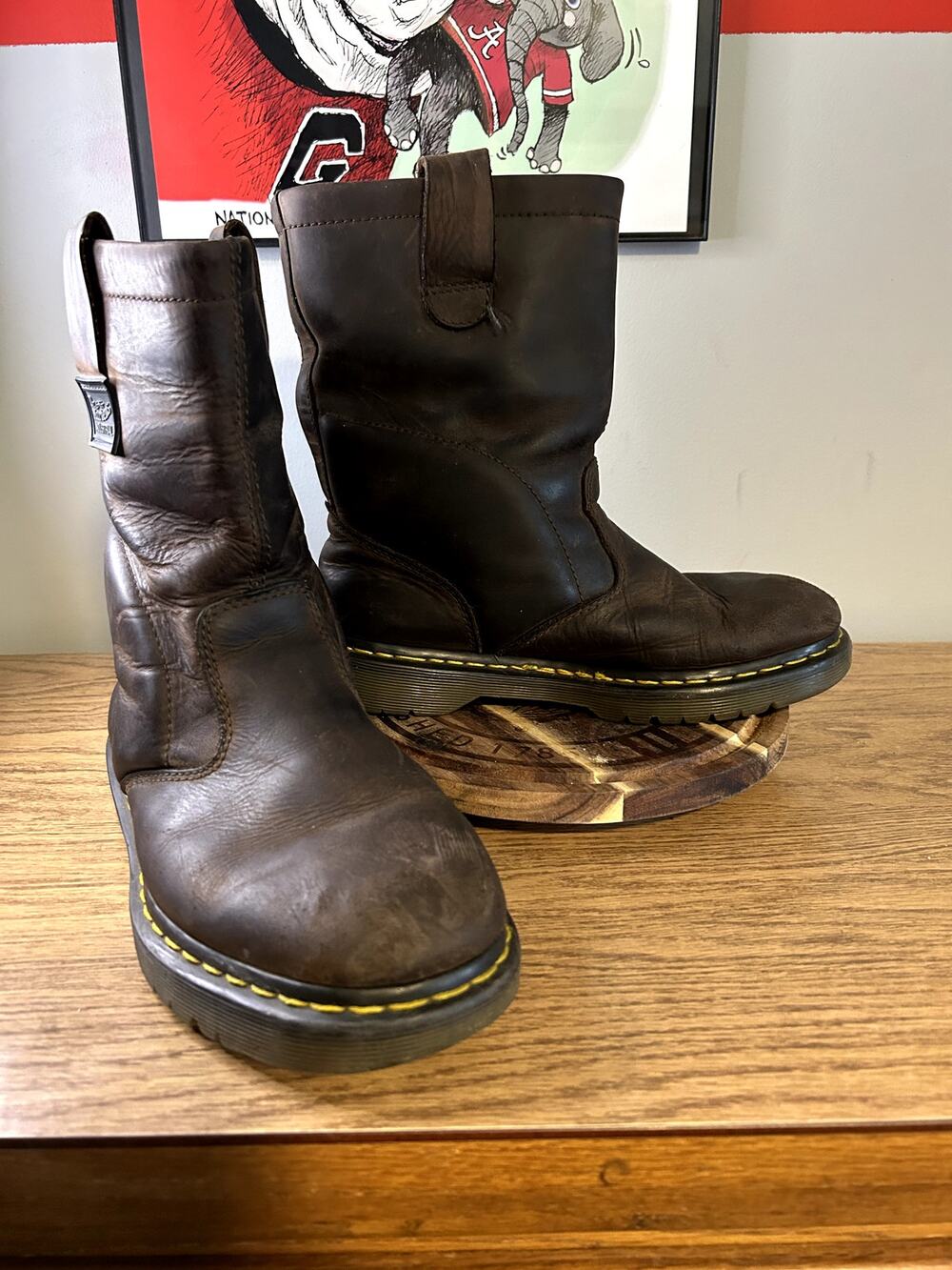 Dr Martens Industrial 2296 EX WIDE Brown Pull On size 9/EU 41